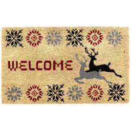 Coco & Coir Stag Xmas Coir Door Mat 45 x 75cm - n/a - Coco & Coir ® - Wilko - thumbnail 1