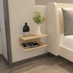 Decorotika Ramira 2 Shelf Hazeran Floating Bedside Table - Yellow - Wilko - thumbnail 5