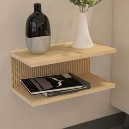 Decorotika Ramira 2 Shelf Hazeran Floating Bedside Table - Yellow - Wilko - thumbnail 1