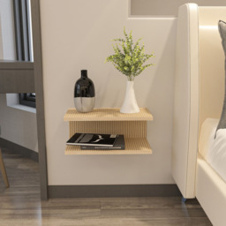 Decorotika Ramira 2 Shelf Hazeran Floating Bedside Table - Yellow - Wilko - thumbnail 7