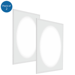 ENER-J 3400 Lumen 6000K Moon Light LED Backlit Ceiling Downlight Lamp 600 x 600mm 2 Pack - Size: 63 x 7 x 7cm - White - Wilko