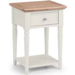 Julian Bowen Provence Single Drawer Grey Lacquer Lamp Table - Wood - Wilko - thumbnail 3