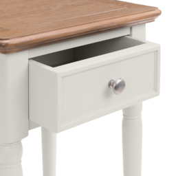 Julian Bowen Provence Single Drawer Grey Lacquer Lamp Table - Wood - Wilko - thumbnail 6