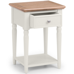 Julian Bowen Provence Single Drawer Grey Lacquer Lamp Table - Wood - Wilko - thumbnail 4