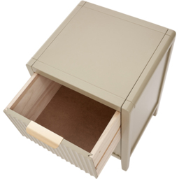 Castel 2 Drawers Clay Bedside Table - Cream - Wilko - thumbnail 7