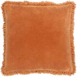 Yard Bertie Rust Cotton Velvet Cushion - Size: 45 x 45cm - Multi - Yard Living - Wilko - thumbnail 1