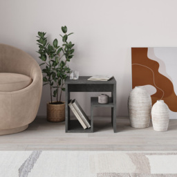 Decortie Bon Retro Grey Modern Side Table - Size: 40 x 40 x 35cm - Wilko - thumbnail 6