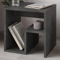 Decortie Bon Retro Grey Modern Side Table - Size: 40 x 40 x 35cm - Wilko - thumbnail 1