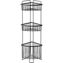 Hilton 3 Tier Corner Caddy - Grey - Wilko