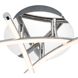 Cosylyte Hatton 3 Light Chrome LED Ceiling Light - Size: 43 x 17.5 x 16cm - Silver - Wilko - thumbnail 6