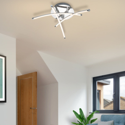 Cosylyte Hatton 3 Light Chrome LED Ceiling Light - Size: 43 x 17.5 x 16cm - Silver - Wilko - thumbnail 7
