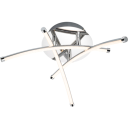 Cosylyte Hatton 3 Light Chrome LED Ceiling Light - Size: 43 x 17.5 x 16cm - Silver - Wilko - thumbnail 4