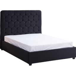 Seconique Madison King Size Black Velvet Fabric Gas Lift Ottoman Bed Frame - Wilko - thumbnail 4