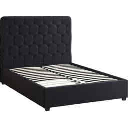 Seconique Madison King Size Black Velvet Fabric Gas Lift Ottoman Bed Frame - Wilko - thumbnail 3