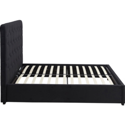 Seconique Madison King Size Black Velvet Fabric Gas Lift Ottoman Bed Frame - Wilko - thumbnail 6