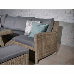 Royalcraft Wentworth 120 7 Seater Grey Fire Pit Modular Corner Lounge Set - Brown - Wilko - thumbnail 3