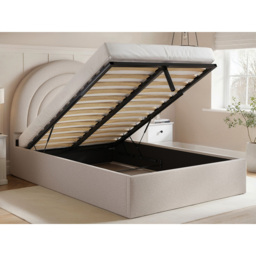 Flair Ava Small Double Cream Boucle Ottoman Bed - Wilko - thumbnail 7