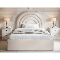 Flair Ava Small Double Cream Boucle Ottoman Bed - Wilko - thumbnail 6
