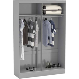 Lynx 2 Door Grey Mirror Sliding Wardrobe - Birlea - Wilko - thumbnail 4
