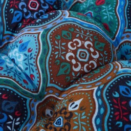 Living and Home Blue Turkish Style Square Seat Cushion with Pom Pom Trim 40 x 40cm - Size: 8 x 40 x 40cm - Wilko - thumbnail 5