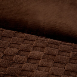Dakota Checkerboard Fleece Duvet Set Mocha Single - Wilko - thumbnail 4