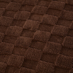 Dakota Checkerboard Fleece Duvet Set Mocha Single - Wilko - thumbnail 5
