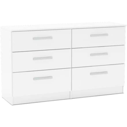 Lynx 6 Drawer White Chest of Drawers - Birlea - Wilko - thumbnail 3
