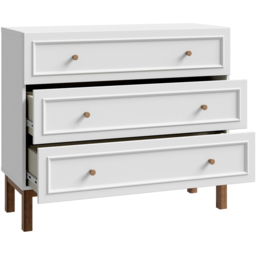 Florence Wensley 3 Drawer Light Grey and Oak Chest of Drawers - Multi - Furniture To Go - Wilko - thumbnail 5