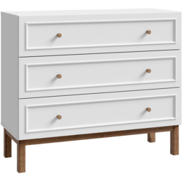 Florence Wensley 3 Drawer Light Grey and Oak Chest of Drawers - Multi - Furniture To Go - Wilko - thumbnail 3