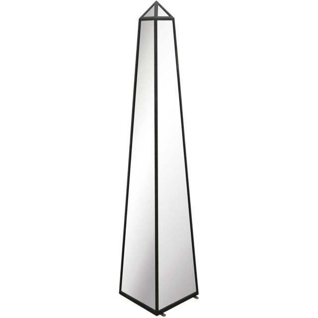MirrorOutlet The Obelisk Black Metal Edged Mirrored Ornament 150 x 30cm - Wilko - image 1