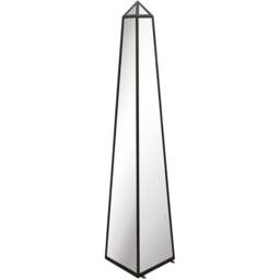 MirrorOutlet The Obelisk Black Metal Edged Mirrored Ornament 150 x 30cm - Wilko - thumbnail 1