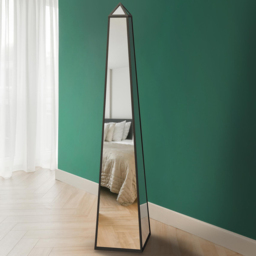 MirrorOutlet The Obelisk Black Metal Edged Mirrored Ornament 150 x 30cm - Wilko - thumbnail 3