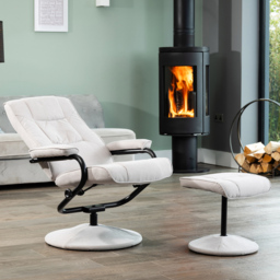 Artemis Home Ripley Stone Swivel Recliner Chair with Footstool - Size: Single - Grey - Wilko - thumbnail 3