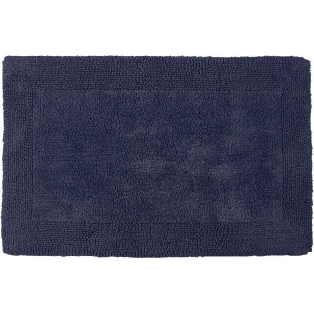 Allure Bath Fashions Elegance Navy Reversible Bath Mat 53 x 85cm - Blue - Wilko - image 1