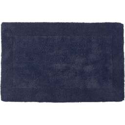 Allure Bath Fashions Elegance Navy Reversible Bath Mat 53 x 85cm - Blue - Wilko