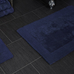 Allure Bath Fashions Elegance Navy Reversible Bath Mat 53 x 85cm - Blue - Wilko - thumbnail 3