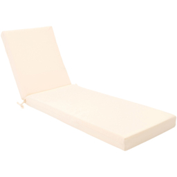 Living and Home White Beige Outdoor Sun Lounge Chair Cushion 71 x 112 x 54cm - Size: 8 x 54 x 183cm - Wilko - thumbnail 1