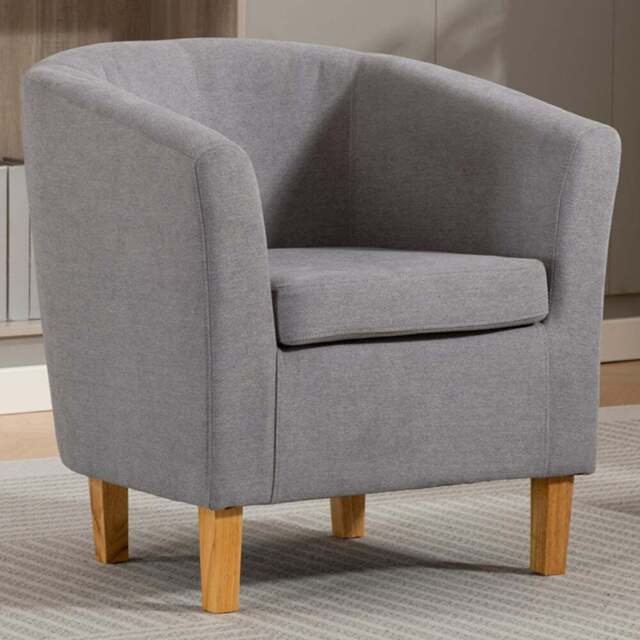 Artemis Home Millie Grey Fabric Accent Chair - Size: Single - Wilko - image 1