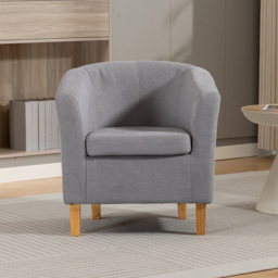 Artemis Home Millie Grey Fabric Accent Chair - Size: Single - Wilko - thumbnail 4