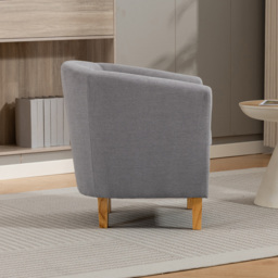 Artemis Home Millie Grey Fabric Accent Chair - Size: Single - Wilko - thumbnail 6