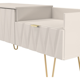 Crowndale Diamond 2 Drawer Kashmir Matt TV Unit Ready Assembled - Size: 51 x 128 x 39cm - Wilko - thumbnail 6