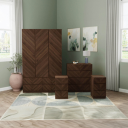 GFW Catania Royal Walnut 4 Piece Bedroom Furniture Set - Wood - Wilko - thumbnail 7