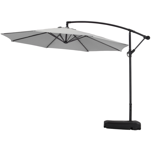 Living and Home Light Grey Cantilever Parasol 3m with 60L Fillable Base - Wilko - image 1