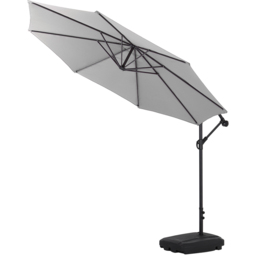 Living and Home Light Grey Cantilever Parasol 3m with 60L Fillable Base - Wilko - thumbnail 4