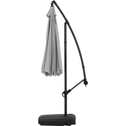 Living and Home Light Grey Cantilever Parasol 3m with 60L Fillable Base - Wilko - thumbnail 5