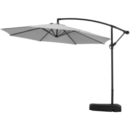 Living and Home Light Grey Cantilever Parasol 3m with 60L Fillable Base - Wilko - thumbnail 1