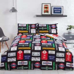 Rapport Home TFL Signs Single Multicolour Duvet Cover Set - Wilko - thumbnail 1