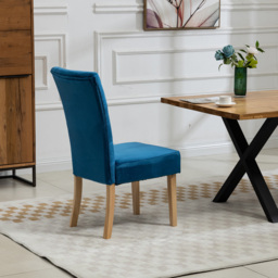 Artemis Home Pienza Set of 2 Blue Velvet Dining Chairs - Wilko - thumbnail 6