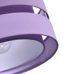 Happy Homewares 3 Tier Lilac Linen Fabric Pendant Shade - Size: 13 x 26 x 26cm - Purple - Wilko - thumbnail 5