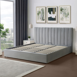 Brooklyn Corwin Super King Grey Velvet Ottoman Bed - Wilko - thumbnail 6